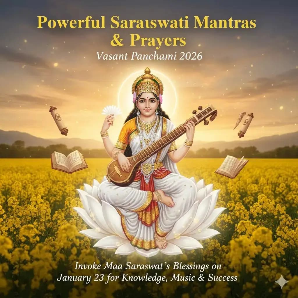 Powerful Saraswati Mantras & Prayers for Vasant Panchami 2026 — Festivals
