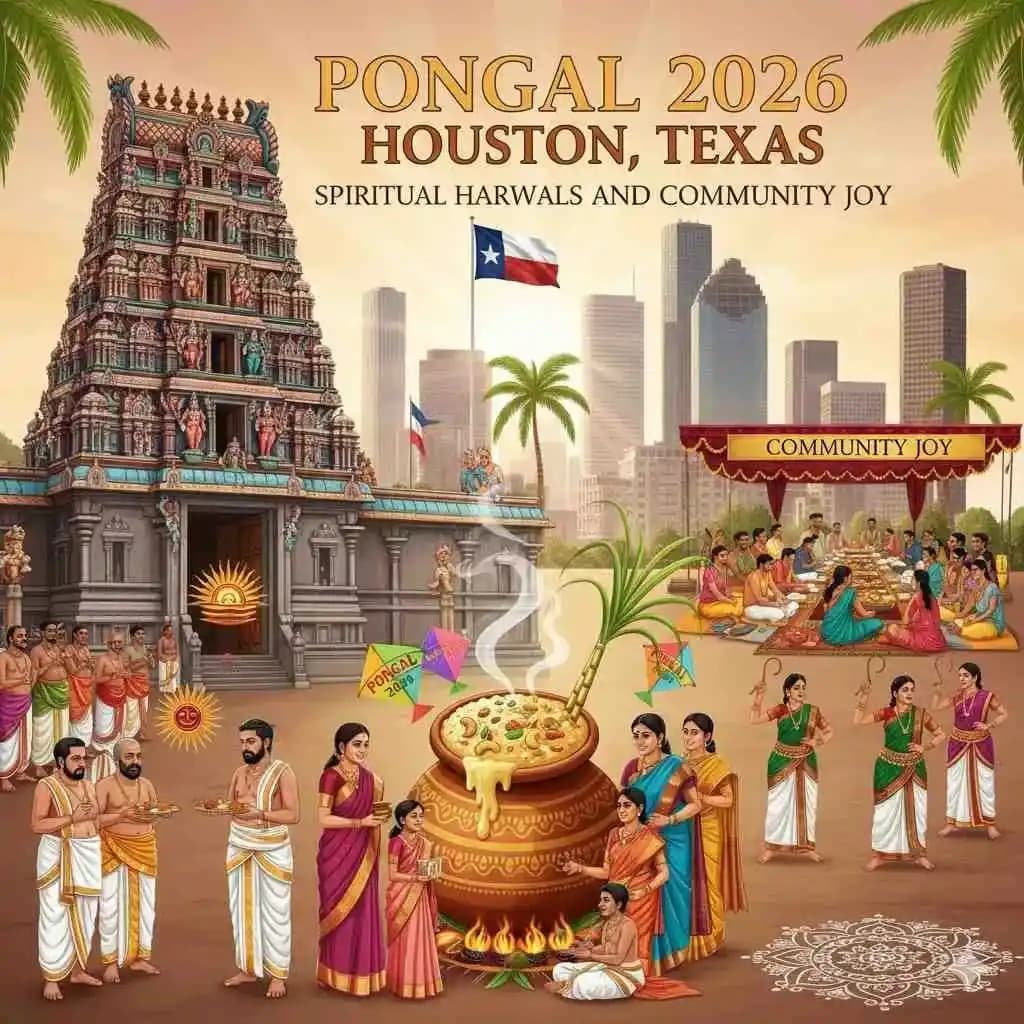 Pongal 2026 in Houston, Texas: Spiritual Harvest Festival with Temple Rituals and Community Joy — Festivals