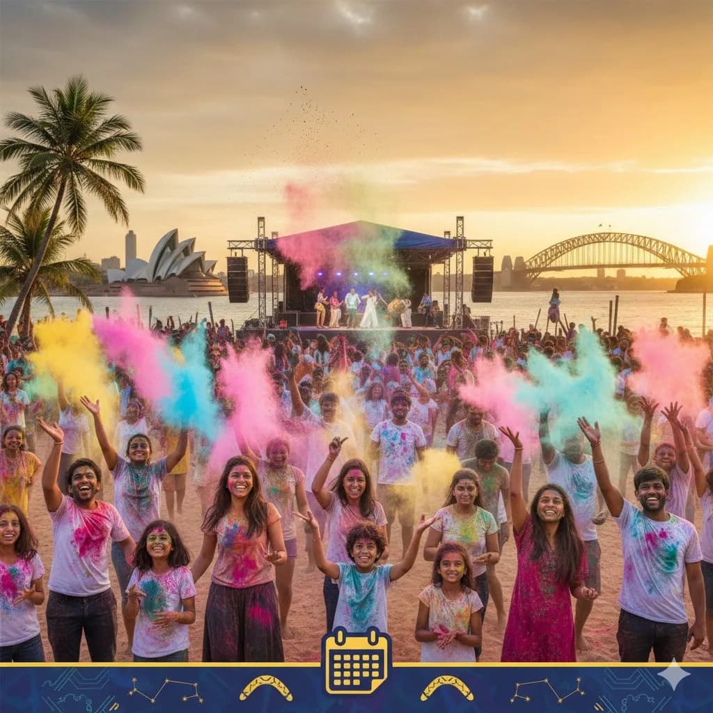 Holi 2026 in Australia: Date, Events & Celebrations