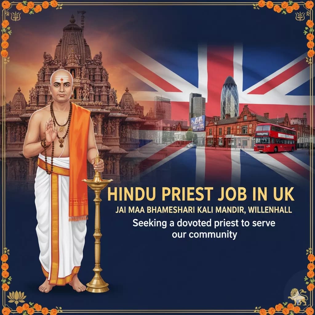 Hindu Priest Job in UK – Jai Maa Bhameshwari Kali Mandir, Willenhall — Temple Jobs