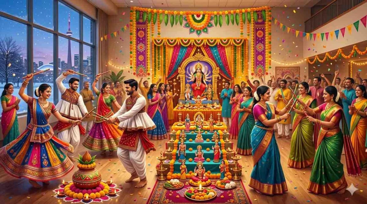 Navratri in Canada: How Gujaratis & South Indians Celebrate Abroad