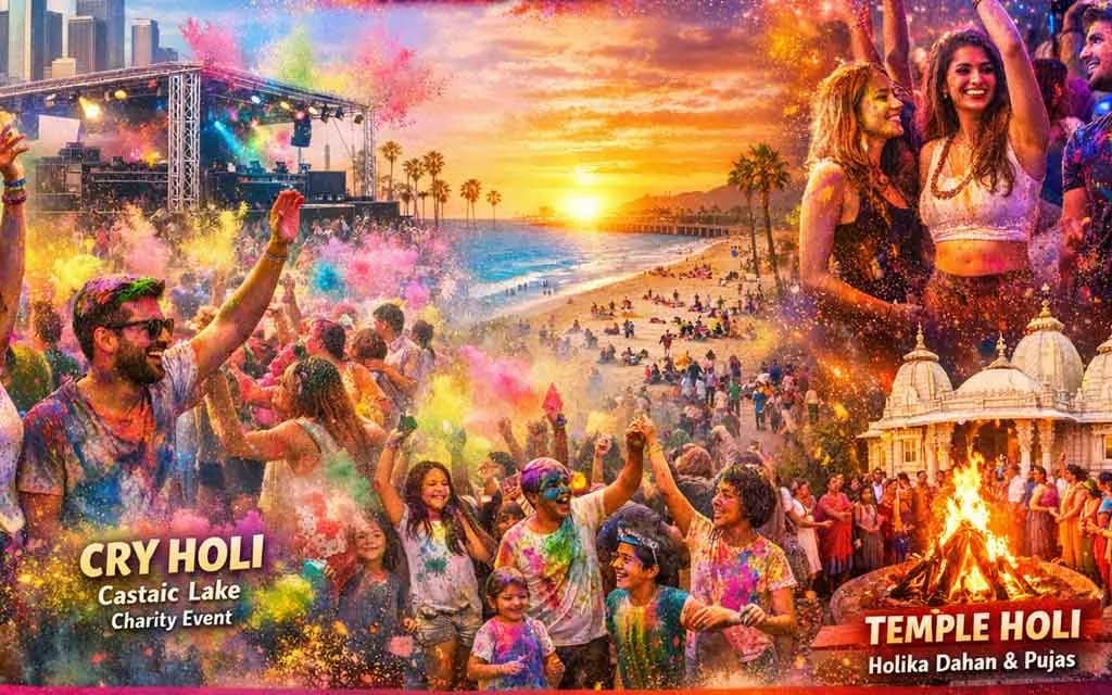 Holi 2026 Celebrations in Los Angeles: Southern California's Vibrant Festival of Colors, Beach Vibes, and Bollywood Energy