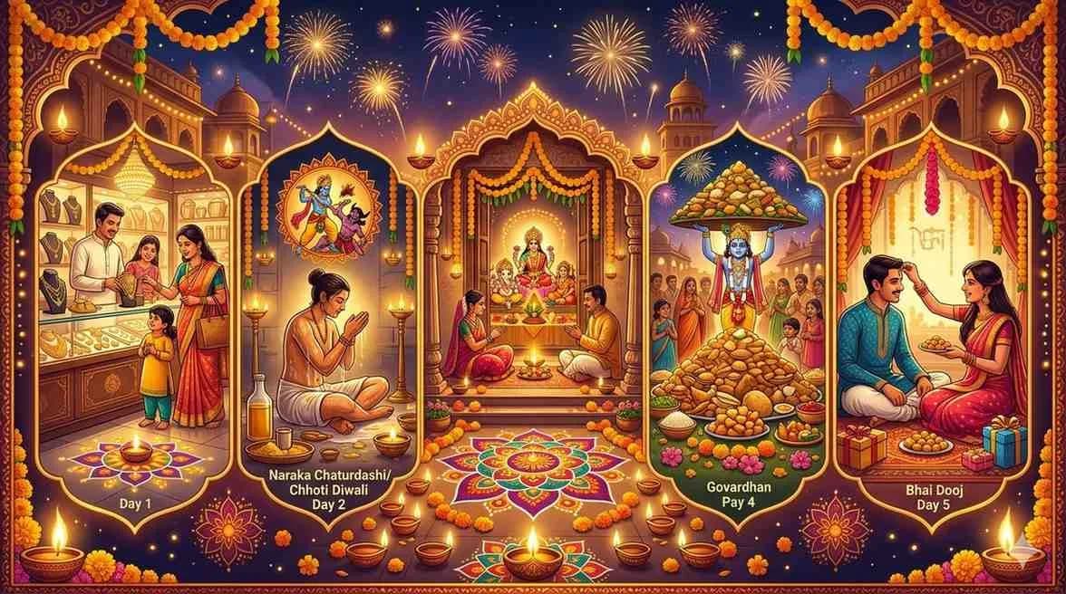 Diwali 2026 — 5-Day Festival Calendar at a Glance