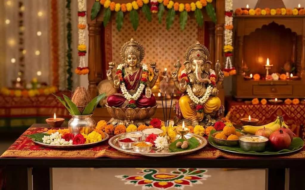 Lakshmi Puja Vidhi 2026 — Complete Step-by-Step Guide with Stories, Mantras & Muhurat