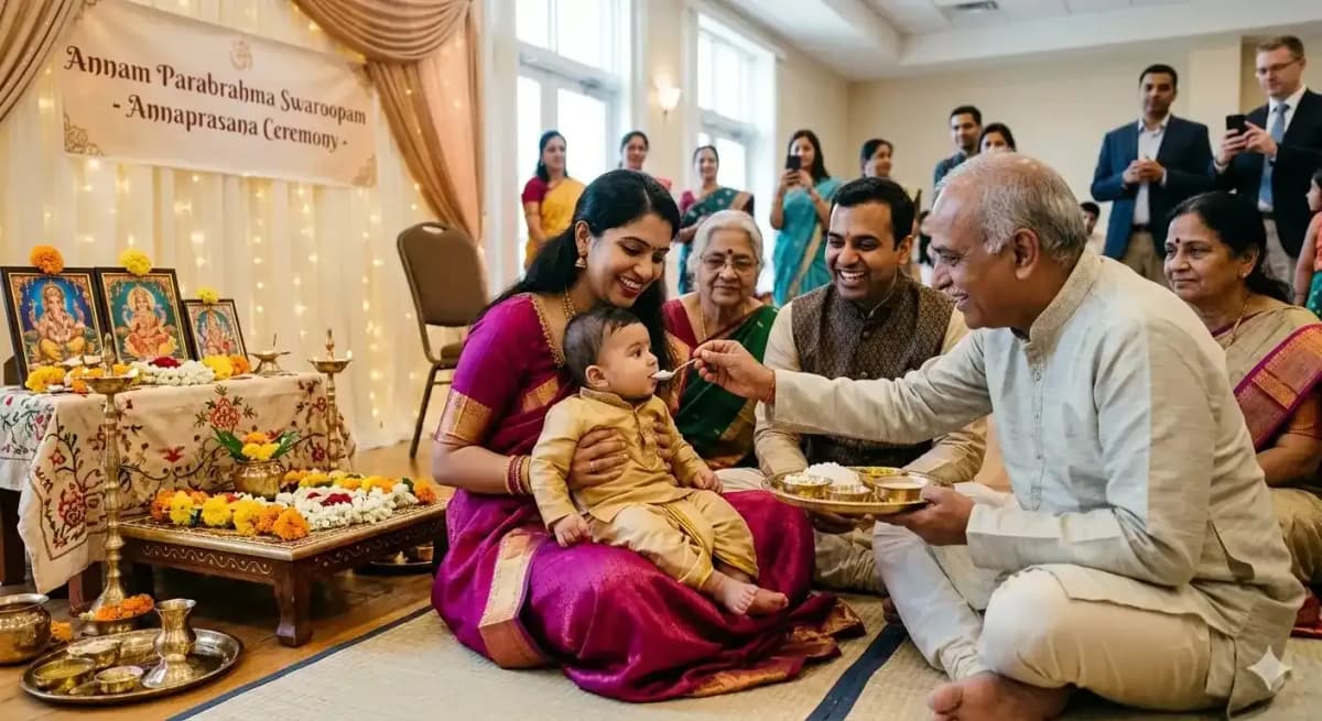 Annaprasana — The First Solid Food Ceremony (NRI Guide)
