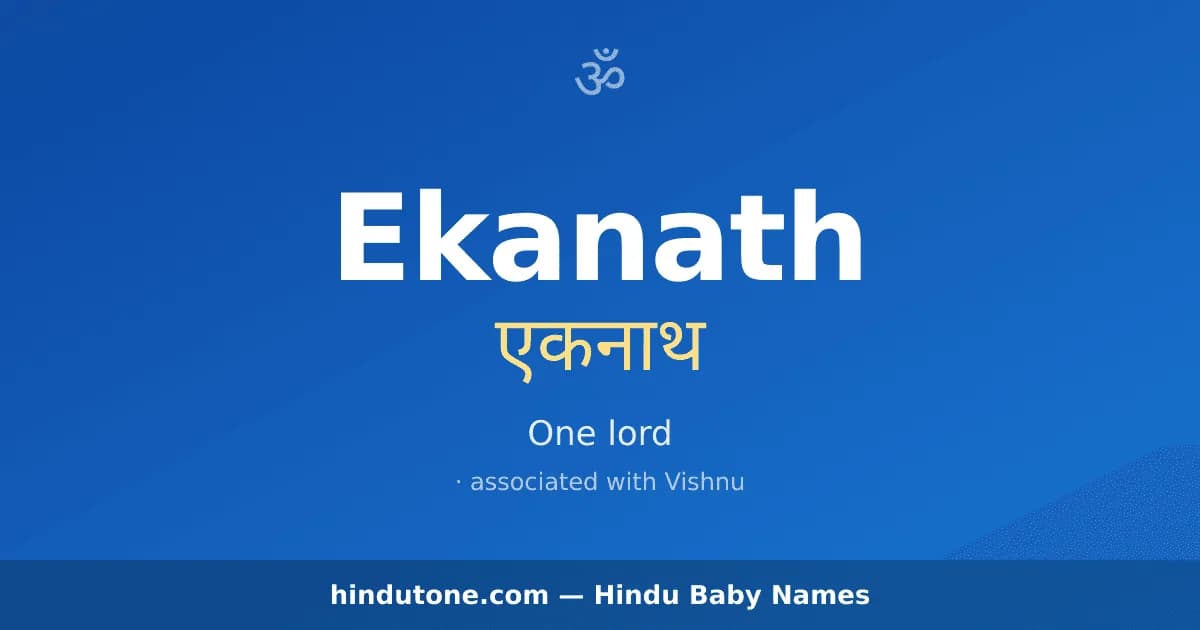 Ekanath — Hindu Boy Names with E