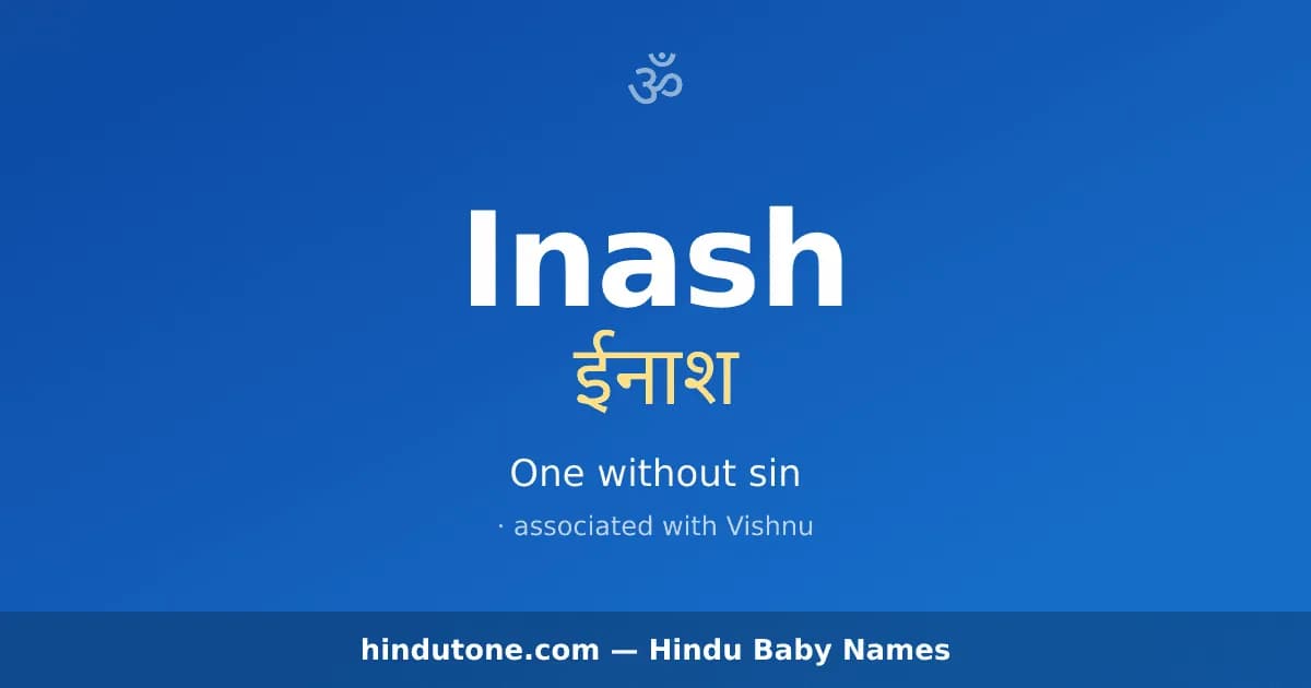 Inash — Hindu Boy Names with I