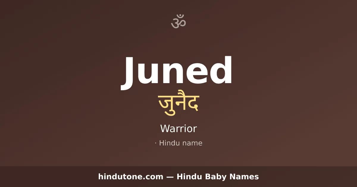 Juned — Hindu Boy Names with J