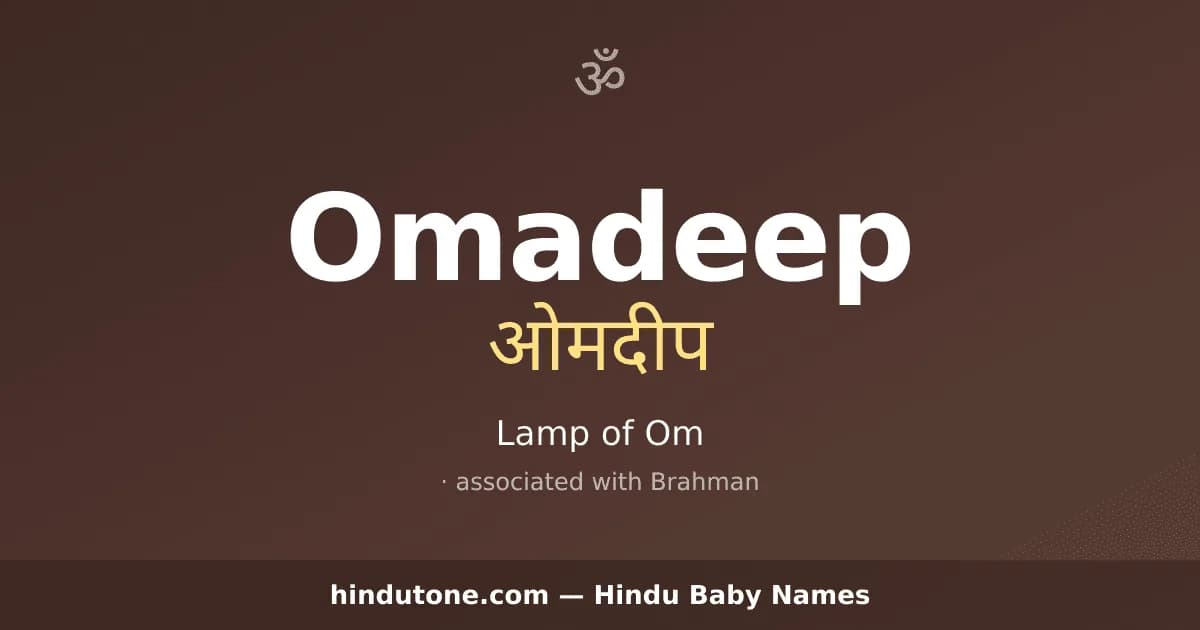 Omadeep — Hindu Boy Names with O