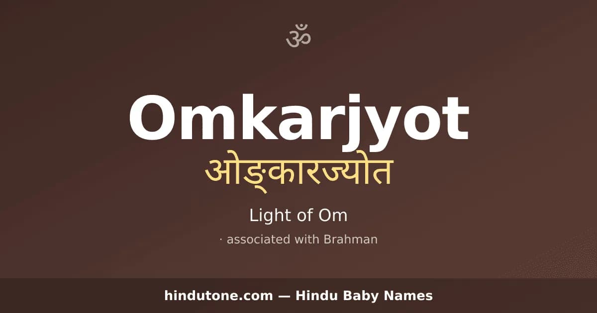 Omkarjyot — Hindu Boy Names with O