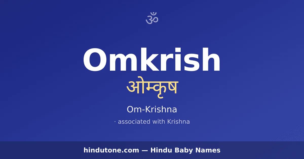 Omkrish — Hindu Boy Names with O