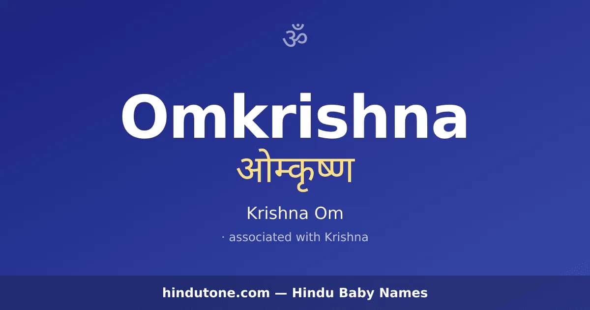Omkrishna — Hindu Boy Names with O
