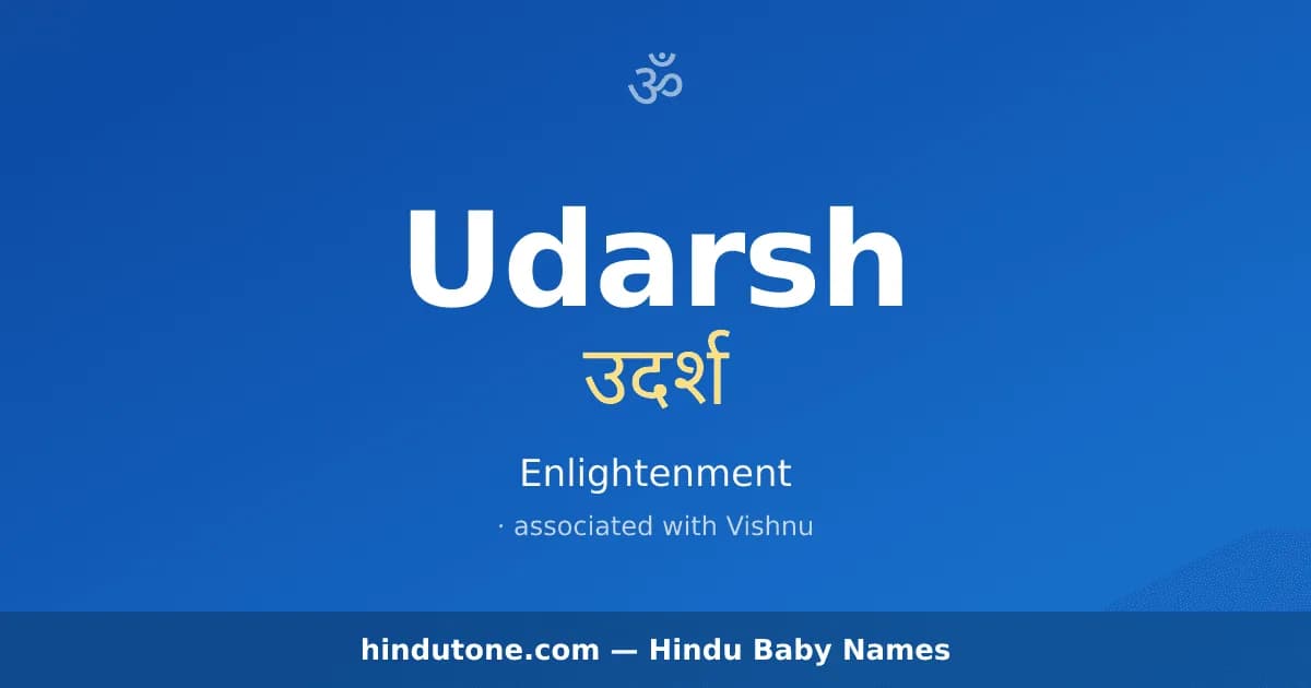 Udarsh — Hindu Boy Names with U