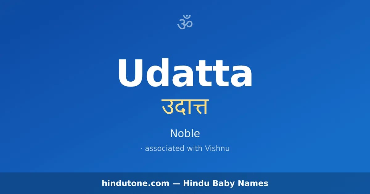 Udatta — Hindu Boy Names with U