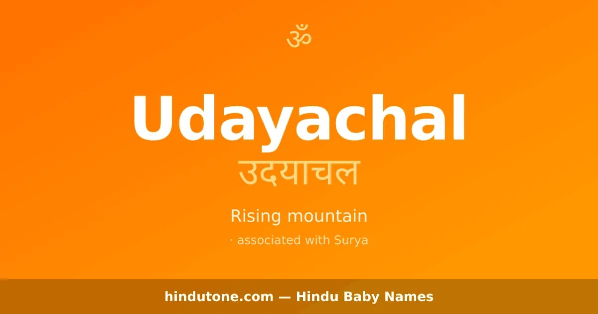 Udayachal — Hindu Boy Names with U