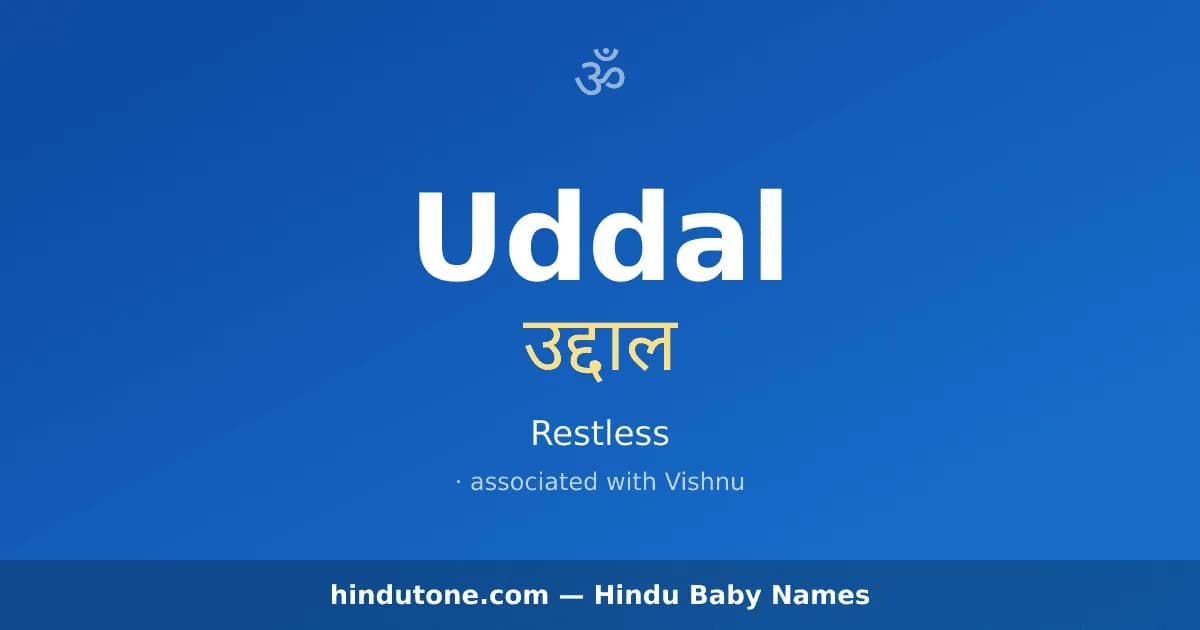 Uddal — Hindu Boy Names with U
