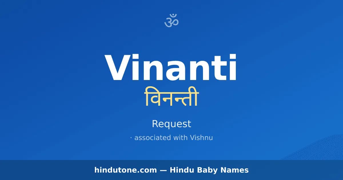 Vinanti — Hindu Boy Names with V