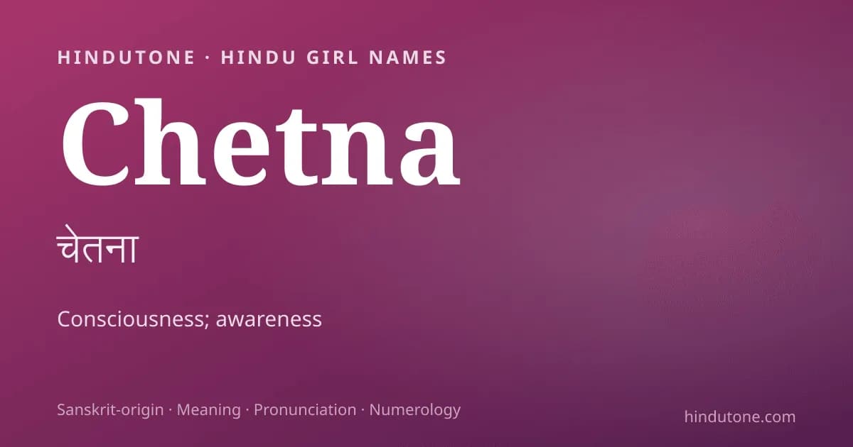 Chetna — Hindu Girl Names with C