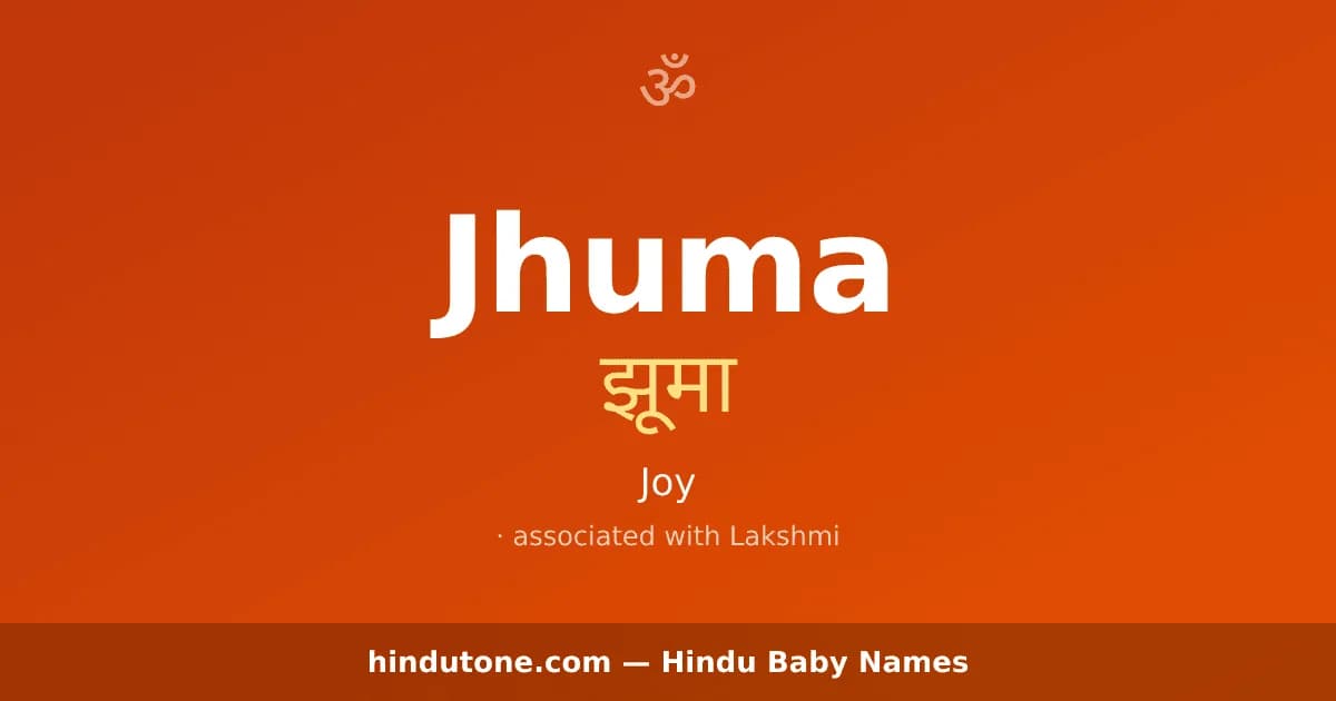 Jhuma — Hindu Girl Names with J