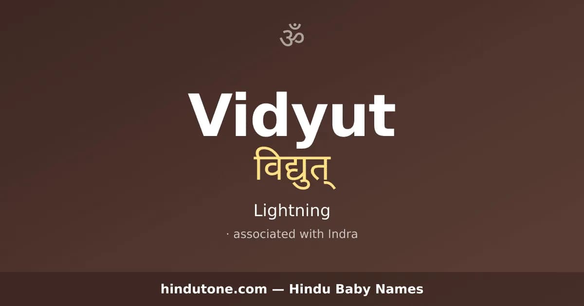 Vidyut — Hindu Girl Names with V