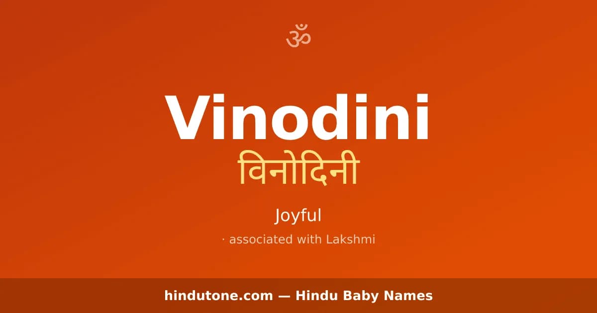 Vinodini — Hindu Girl Names with V