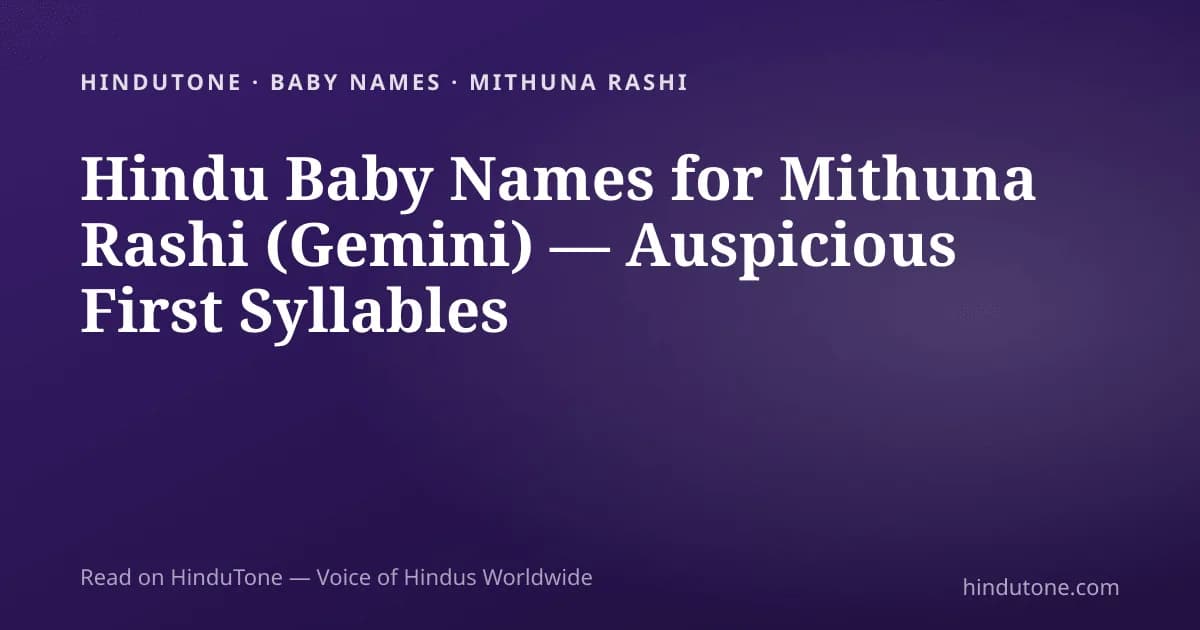 Hindu Baby Girl Names A to Z 2026: Complete Guide with Meanings, Nakshatra & Numerology — Lifestyle