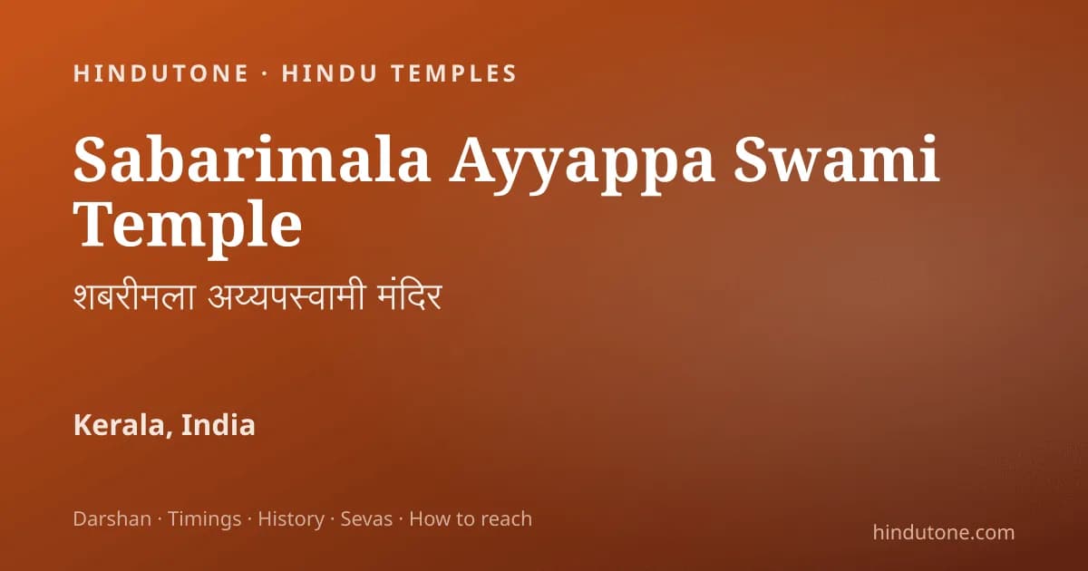 Sabarimala Ayyappa: Divine Mysteries & Soul-Stirring Miracles of the Forest Lord — Temples