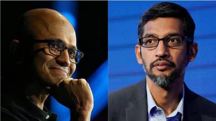 Sundar Pichai & Satya Nadella — Hindu Values in Tech Leadership: How Two Indian-Born CEOs Lead Google and Microsoft With Dharmic Principles — Famous Hindus