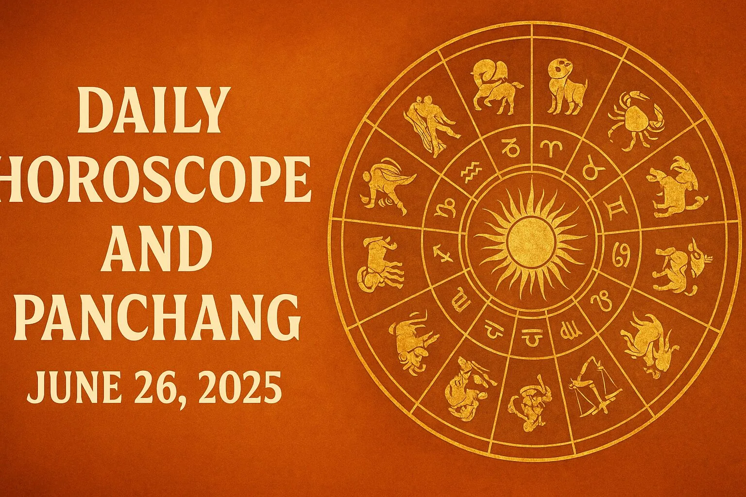 Daily Horoscope and Panchang for June 26, 2025 — Astrology