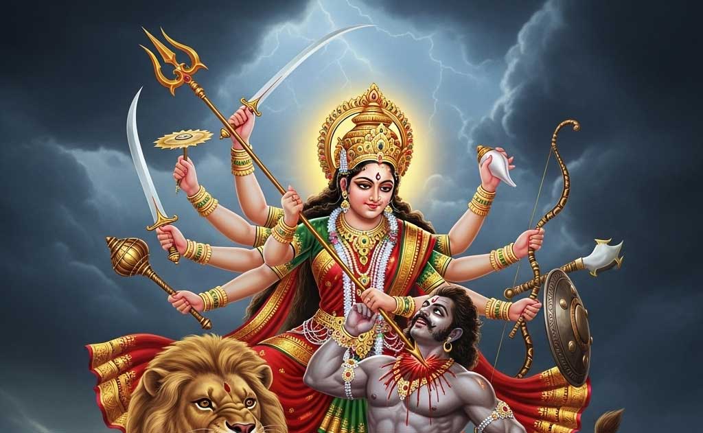 Goddess Durga and Mahishasura