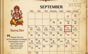 September 2025 Daily Panchangam |