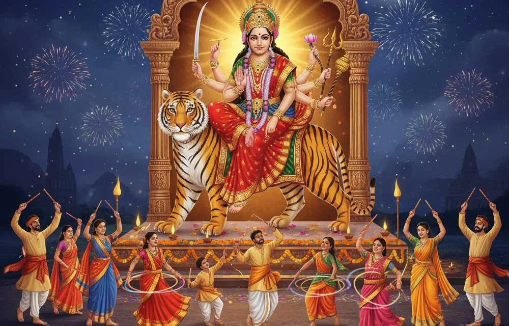 India Ushers in Shardiya Navratri 2025 with Devotion and Leader Greetings — Navaratri 2025