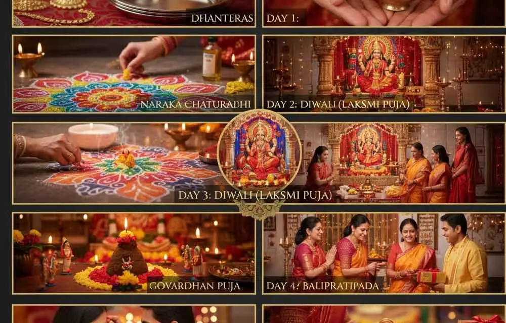 5-Day Diwali Guide: Daily Spiritual Practices for hindutone.com — Diwali 2025