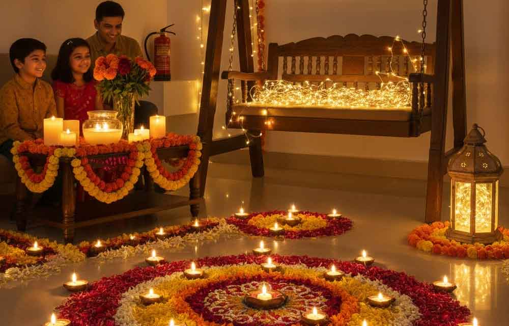 Beautiful & Safe Diwali Decoration Ideas for Your Home in 2025 Diwali, the festival of lights, is a time when homes across India and around the world transform into glowing havens of warmth, color, and joy. As we approach Diwali 2025, the celebration continues to evolve with modern trends while honoring timeless traditions. Whether you're decorating your home for the first time or looking for fresh inspiration, this comprehensive guide will help you create a stunning and safe festive atmosphere. The Essence of Diwali Decoration Diwali decoration is more than just aesthetics—it's about creating an environment that welcomes Goddess Lakshmi, celebrates the victory of light over darkness, and brings families together. The right decorations can transform your home into a sacred and celebratory space that radiates positive energy. Traditional Diwali Decoration Elements Diyas and Oil Lamps The quintessential symbol of Diwali, traditional clay diyas hold deep spiritual significance. In 2025, there's a beautiful resurgence of handcrafted diyas from local artisans. Placement Ideas: Line your entrance pathway with diyas to welcome guests Create a diya rangoli pattern at your doorstep Float diyas in decorative bowls filled with water and flower petals Place diyas on window sills and balcony railings Safety Tip: Always place diyas on stable, heat-resistant surfaces away from curtains, papers, and flammable materials. Never leave burning diyas unattended. Rangoli Designs Rangoli is the art of creating intricate patterns on the floor using colored powders, flowers, or rice. This year's trends embrace both traditional motifs and contemporary geometric designs. Popular 2025 Rangoli Trends: Eco-friendly rangoli using flower petals, leaves, and natural colors 3D rangoli designs that create depth and dimension Minimalist geometric patterns for modern homes Peacock and lotus motifs for traditional appeal Glow-in-the-dark rangoli powders for evening visibility Beginner-Friendly Tip: Start with simple designs using stencils or tape to create clean lines. You can also use ready-made rangoli stickers for hassle-free decoration. Torans and Door Hangings Torans (decorative door hangings) are considered auspicious and are believed to invite prosperity. Traditional marigold torans remain popular, but 2025 sees creative variations. Trending Toran Styles: Fresh marigold and rose torans Mango leaves with red chili garlands Beaded and mirror-work fabric torans Paper flower torans in vibrant colors Combination of bells and pompoms Modern Diwali Decoration Ideas for 2025 Sustainable and Eco-Friendly Decorations Environmental consciousness is shaping Diwali celebrations in 2025. More families are choosing sustainable alternatives that don't compromise on beauty. Eco-Friendly Options: Clay diyas instead of plastic candles Organic colors for rangoli Paper lanterns and decorations Cloth bunting made from recycled fabrics Potted plants as decoration pieces Natural flower decorations that can be composted LED and Fairy Light Arrangements While traditional diyas remain irreplaceable, LED lights offer safe, long-lasting, and versatile decoration options. Creative Lighting Ideas: Warm white fairy lights draped along walls and ceilings LED diyas for areas where fire hazards are a concern String lights in mason jars for a vintage look Illuminated paper star lanterns LED candles in decorative holders Smart LED strips that change colors Energy Efficiency: Choose solar-powered or battery-operated LED lights to reduce electricity consumption during the festival. Floral Decorations Flowers bring freshness, fragrance, and vibrant colors to your Diwali celebrations. Floral Decoration Ideas: Marigold garlands draped on doorways and windows Rose petal pathways leading to your puja room Floating flower arrangements in decorative bowls Floral chandeliers hanging from ceilings Fresh flower rangolis that last the entire day Jasmine strings around photo frames and mirrors Room-by-Room Decoration Guide Entrance and Main Door Your entrance sets the tone for your entire home. Make it welcoming and auspicious. Decoration Elements: Colorful rangoli at the threshold Fresh flower toran on the door Diyas on either side of the entrance A decorative nameplate adorned with lights Welcome sign with Diwali greetings Living Room The living room is where you'll host guests and conduct celebrations. Living Room Ideas: Create a focal wall with fairy lights and paper decorations Arrange floor cushions and colorful throws for seating Place decorative candle stands on coffee tables Hang paper lanterns from the ceiling Display brass or silver diyas on shelves Add festive cushion covers in gold, red, and orange Puja Room The puja room deserves special attention as it's the spiritual heart of your home during Diwali. Sacred Space Decoration: Fresh flower garlands for the deity Multiple diyas arranged symmetrically Incense holders and decorative agarbatti stands Rangoli around the puja area Clean, beautiful cloth for the altar Fresh fruits and sweets as offerings Bedroom Create a festive yet peaceful atmosphere in your bedroom. Bedroom Touches: String lights around the headboard Festive bedding in warm colors Scented candles (extinguish before sleeping) Small rangoli on bedside tables Decorative lanterns Kitchen and Dining Area The kitchen buzzes with activity during Diwali as families prepare festive sweets and meals. Festive Kitchen Ideas: Marigold garlands on kitchen windows Decorative serving trays and bowls Colorful table runners and placemats Centerpiece with candles and flowers Festive napkins and tableware Balcony and Outdoor Spaces Don't neglect your outdoor areas—they're visible to the entire neighborhood! Outdoor Decoration: Hanging paper lanterns Potted plants with fairy lights wrapped around Diyas arranged on railings (secured properly) Wind chimes for added ambiance Outdoor-safe LED light strings DIY Diwali Decoration Projects Paper Lanterns Create beautiful paper lanterns with just colored paper, scissors, and glue. Materials Needed: Colored chart paper or origami paper Scissors Glue or stapler LED tea lights or string lights Steps: Cut paper into rectangular strips Fold and create intricate patterns Form into cylindrical or box shapes Insert LED lights inside Hang from ceiling or place on tables Bottle Light Decorations Transform old glass bottles into stunning light decorations. What You'll Need: Empty glass bottles (wine bottles work great) Fairy lights Spray paint (optional) Decorative elements like lace or rope Instructions: Clean bottles thoroughly Paint if desired and let dry Insert fairy light strings Decorate the outside with rope, lace, or beads Place in corners or on shelves Handmade Torans Create personalized door hangings that reflect your style. Supplies: Thick thread or rope Artificial or fresh flowers Beads, mirrors, or bells Fabric pieces or felt Needle and thread Painted Diyas Give plain clay diyas a personal touch with paint and embellishments. Decoration Methods: Acrylic paints in gold, silver, and bright colors Stick-on mirrors and sequins Glitter and glue designs Fabric paint for intricate patterns Color Schemes for Diwali 2025 Traditional Palette Rich reds and maroons Bright oranges and yellows Royal gold and bronze Deep purples and magentas Contemporary Palette Rose gold and copper Teal and peacock blue Ivory and champagne gold Burgundy and dusty pink Minimalist Palette White and gold Cream and copper Soft pastels with metallic accents Monochromatic schemes Safety Guidelines for Diwali Decorations Fire Safety Essential Precautions: Keep a bucket of water or fire extinguisher handy Never place diyas near curtains, papers, or synthetic fabrics Don't leave burning diyas unattended Keep diyas away from children's reach Ensure proper ventilation when burning multiple diyas Use sturdy, stable holders for candles and diyas Electrical Safety For LED Lights and Electrical Decorations: Check all lights for damaged wiring before use Don't overload electrical outlets Use ISI-marked electrical products Keep connections away from water Turn off decorative lights when leaving home Avoid using lights with frayed cords Child and Pet Safety Creating a Safe Environment: Keep small decorative items out of reach Secure breakable decorations properly Use flameless candles in areas accessible to children Ensure no loose wires that could cause tripping Keep toxic plants away from pets Supervise children around all decorations Ladder and Installation Safety When Hanging Decorations: Use stable ladders on flat surfaces Have someone hold the ladder Don't overreach while on a ladder Wear appropriate footwear Hang heavy items securely Sustainable Diwali Practices Waste Reduction Mindful Celebration: Choose reusable decorations Compost flower and organic rangoli materials Recycle packaging materials Donate decorations after the festival Buy local, handmade items Eco-Friendly Alternatives Green Choices: Natural dyes for rangoli Clay diyas over plastic candles Cloth bunting instead of plastic banners Potted plants as gifts Seed paper decorations that can be planted Supporting Local Artisans Purchase decorations from local craftspeople and cooperatives to support traditional arts and reduce environmental impact from shipping. Budget-Friendly Decoration Tips DIY Projects Most DIY decorations cost a fraction of store-bought items and add personal charm. Reuse and Repurpose Store decorations carefully for reuse next year Repurpose everyday items like bottles and jars Use fabric scraps for making torans Smart Shopping Buy decorations post-Diwali for next year at discounted prices Shop at local markets instead of expensive boutiques Buy in bulk if shopping with family or neighbors Natural Elements Use flowers from your garden Collect fallen leaves for eco-friendly rangoli Use rice and lentils for patterns Final Touches for a Perfect Diwali Ambiance Fragrance Enhance your decorated home with traditional scents: Incense sticks (agarbatti) Essential oil diffusers with sandalwood or rose Fresh flower fragrance Scented candles Music Play devotional songs or traditional instrumental music to complete the festive atmosphere. Cleanliness No decoration looks good without a clean home. Deep clean before decorating, as cleanliness is considered inviting to Goddess Lakshmi. Conclusion Diwali decoration is a beautiful blend of tradition, creativity, and celebration. In 2025, we have more options than ever—from eco-friendly materials to smart LED lights—allowing us to honor tradition while embracing innovation. Whether you prefer elaborate decorations or minimalist elegance, the key is to create a space that brings joy to your family and warmth to your guests. Remember, the most beautiful Diwali decoration is one that's created with love, celebrates safely, and respects our environment. As you light your diyas and arrange your rangolis this year, may your home be filled with prosperity, happiness, and the divine blessings of Goddess Lakshmi. Shubh Deepawali! May your festival of lights be bright, beautiful, and blessed! What are your favorite Diwali decoration ideas? Share your creative touches and family traditions in the comments below!