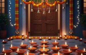 Clay Diyas and Torans  diwali