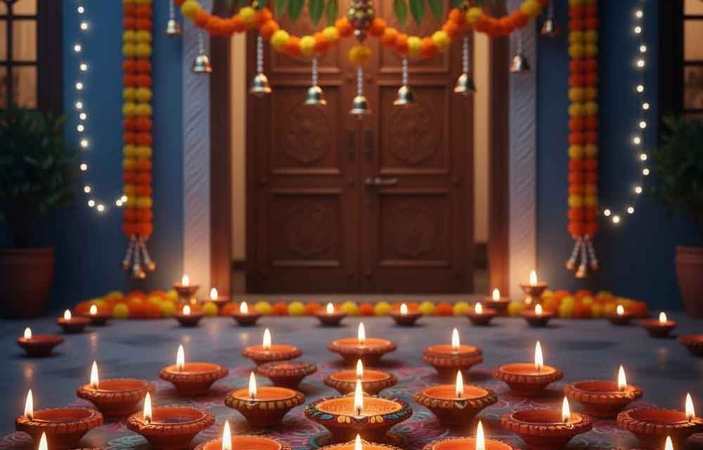 Clay Diyas and Torans  diwali