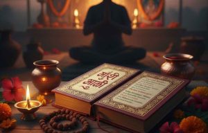 vibrant night scene at a South Indian style temple courtyard during Karthika Masam. The area is filled with a large crowd of devotees, many in traditional clothing, gathered around a decorated central shrine. Numerous brass and clay oil lamps (diyas) are lit and arranged on multi-tiered stands and on the ground, creating a bright, warm glow that illuminates the people and the colorful temple gopuram (tower) in the background under a dark, moonlit sky. Priests in white dhoti perform rituals in the foreground.