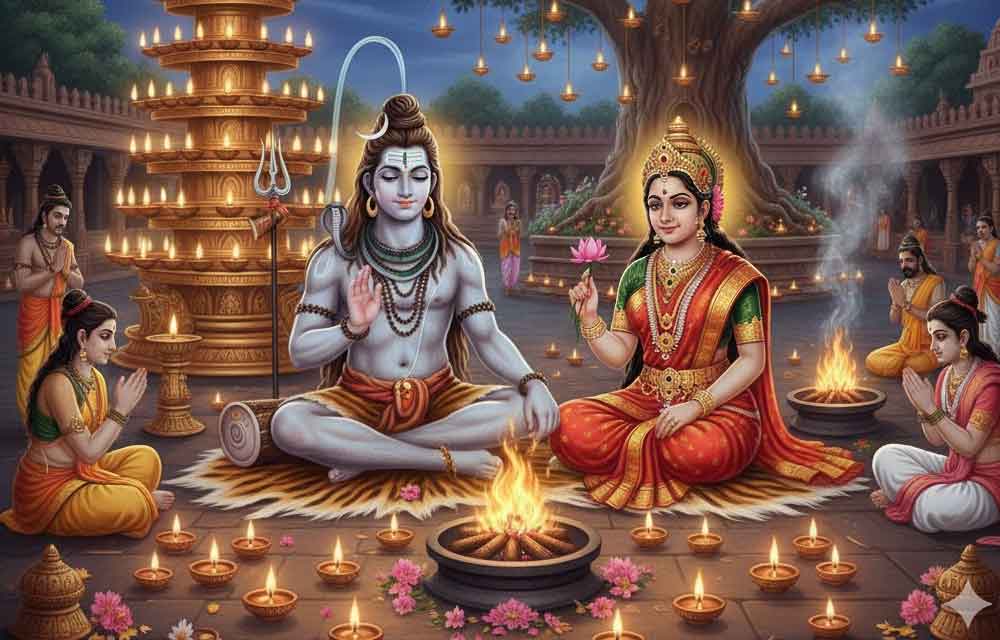Lord Shiva and Devi Parvati in Karthika Masam: