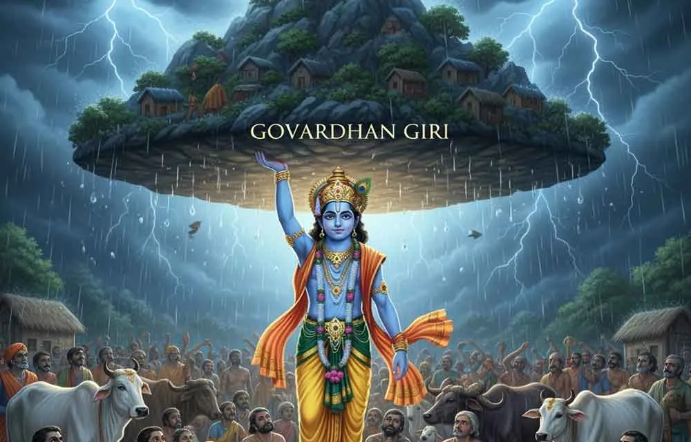 The Legend of Lord Krishna and Govardhan Giri: A Divine Tale of Faith and Protection — Festivals