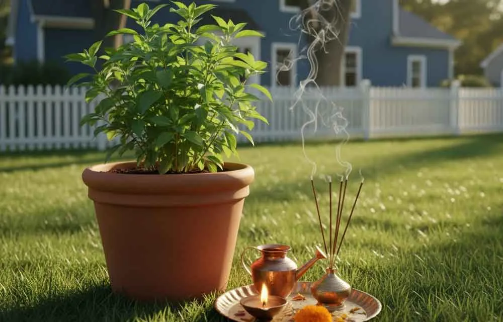 Planting Tulasi in the USA: A NRI's Sacred Connection to Home — Karthika Masam 2025