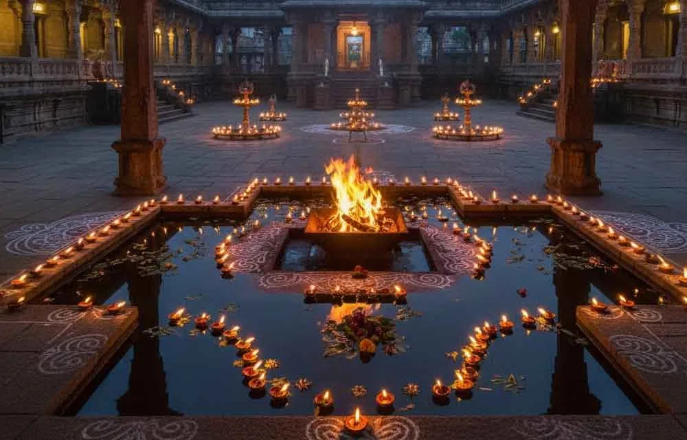 Symbolism of Water, Fire, and Light in Karthika Masam Rituals — Karthika Masam 2025