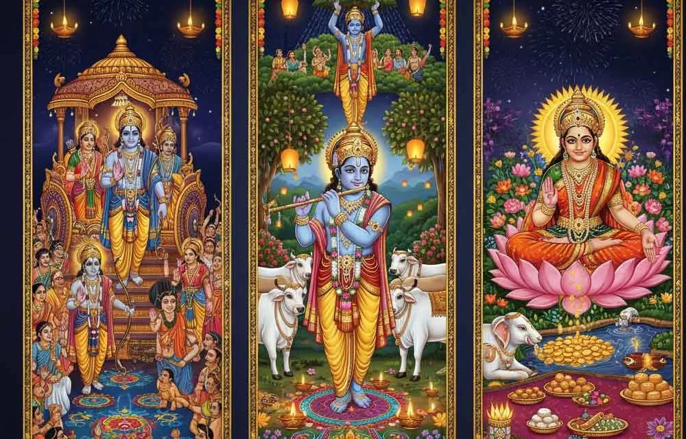 The Stories Behind Diwali: Rama, Krishna, Lakshmi, and More — Diwali 2025