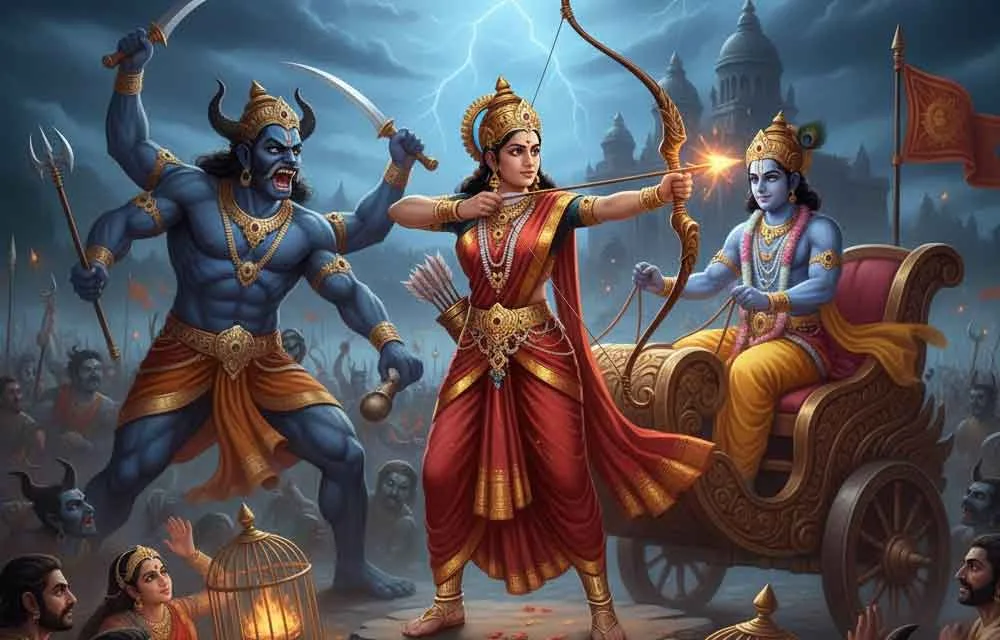 The Complete Story of Satyabhama: Birth, Divine Love, and Victory Over Narakasura — Diwali 2025