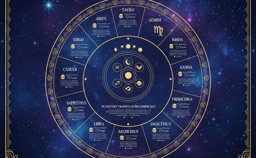 December 2025 Hindu Horoscope: Complete Monthly Rashifal for All Moon Signs — Monthly