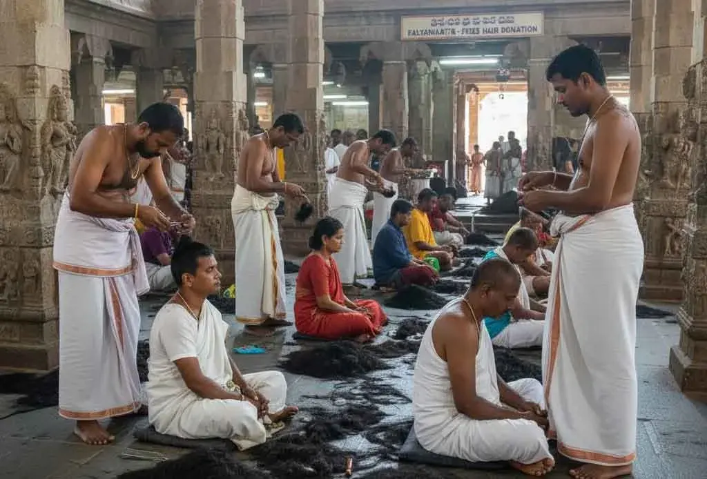 Hair tonsure offering at Tirumala