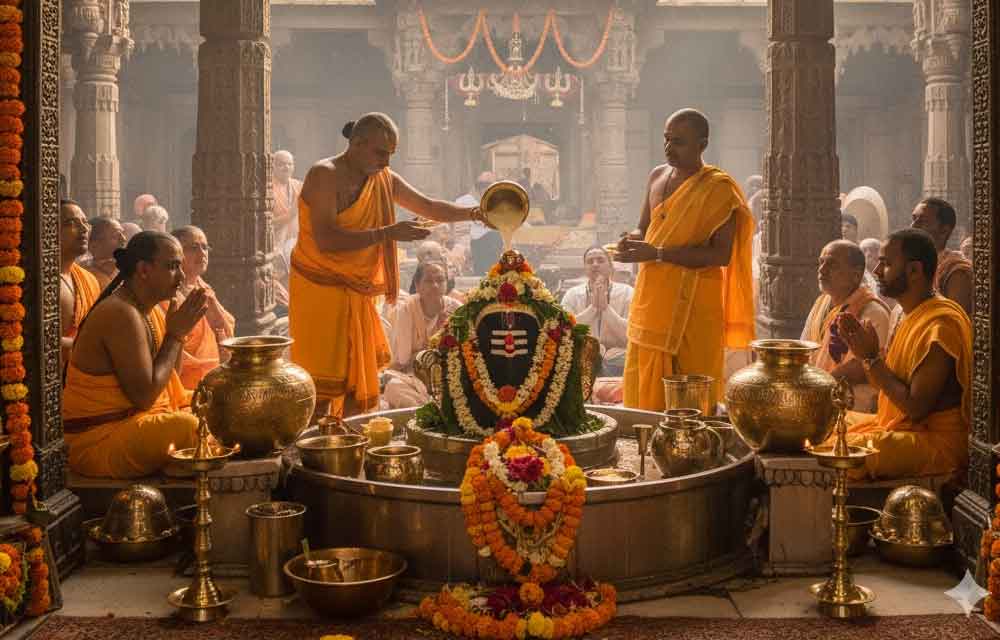 Rudrabhishek in Kashi Vishwanath Temple