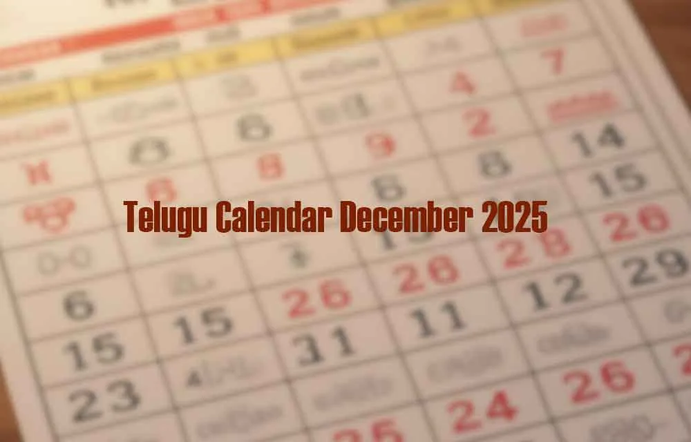 Telugu Calendar December 2025 – Complete Panchangam, Festivals & Fasting Dates — Festivals