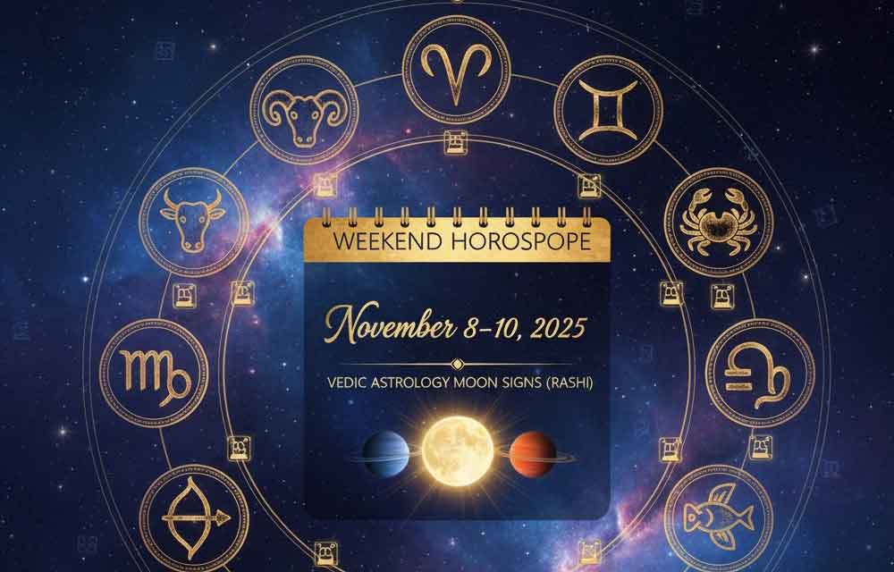 Weekend Horoscope: November 8-10, 2025 Based on Vedic Astrology Moon Signs (Rashi)
