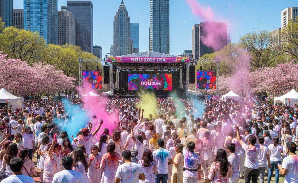 Holi 2026 Celebrations in USA: Dates, City-Wise Events, Significance, and How to Celebrate