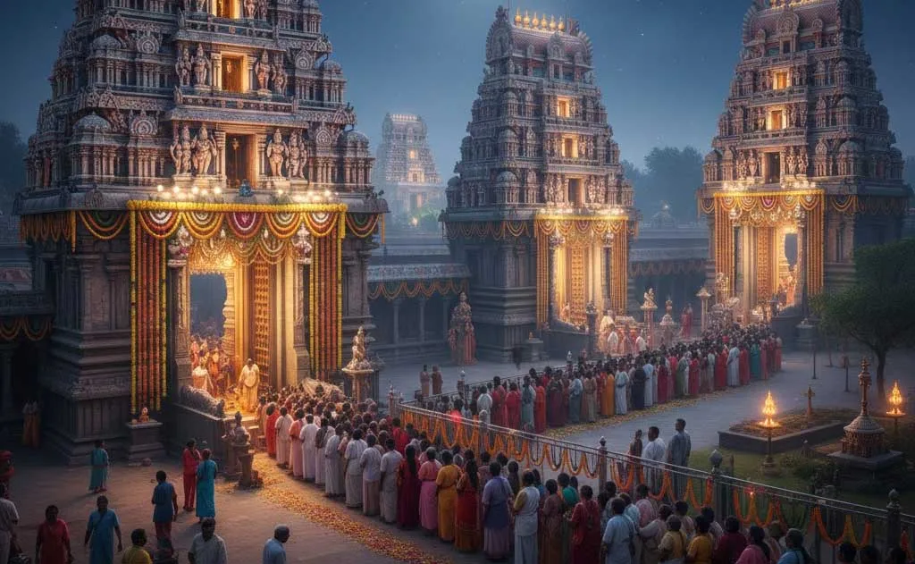 Vaikuntha Ekadashi 2025: Grand Preparations Across Major Vishnu Temples as Devotees Await Moksha-Granting Darshan Through Vaikuntha Dwar — Spirituality
